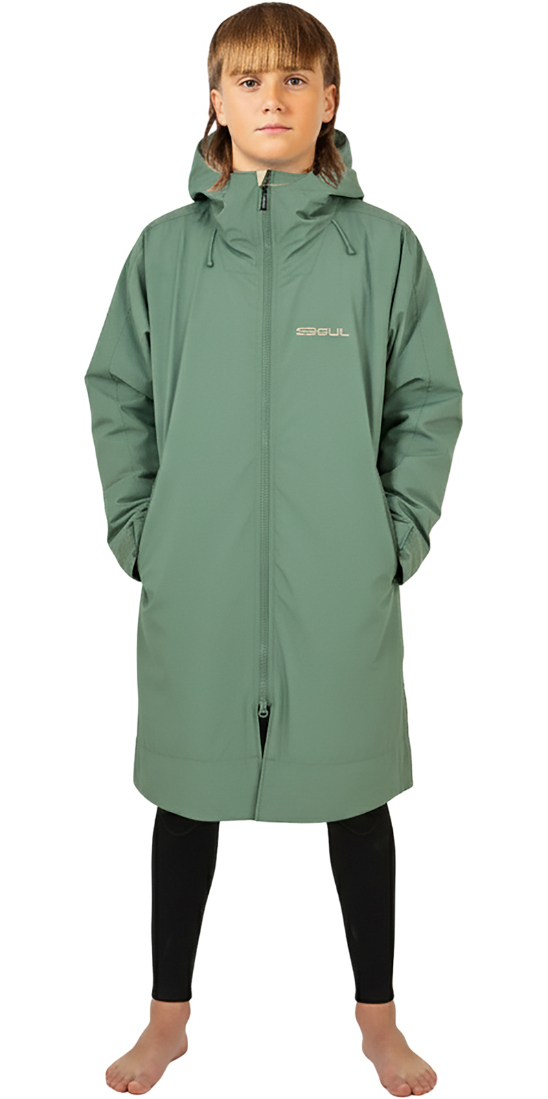 2025 Gul Junior Revorobe Long Sleeve Changing Robe AC0135-C6 - Green / Taupe